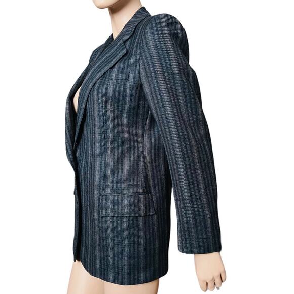 Burberry Vintage 80s Blazer 100% Wool Classic Fit Sz 8 US Made in Italy - Picture 7 of 13